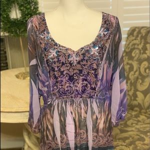Dress Barn Purple Tunic Blouse/Top Size 2x